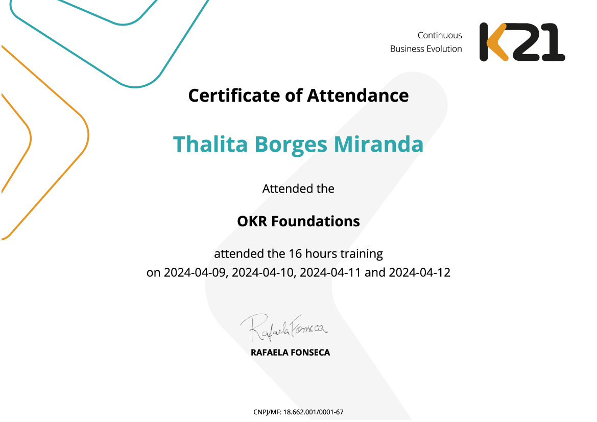Certificado K21